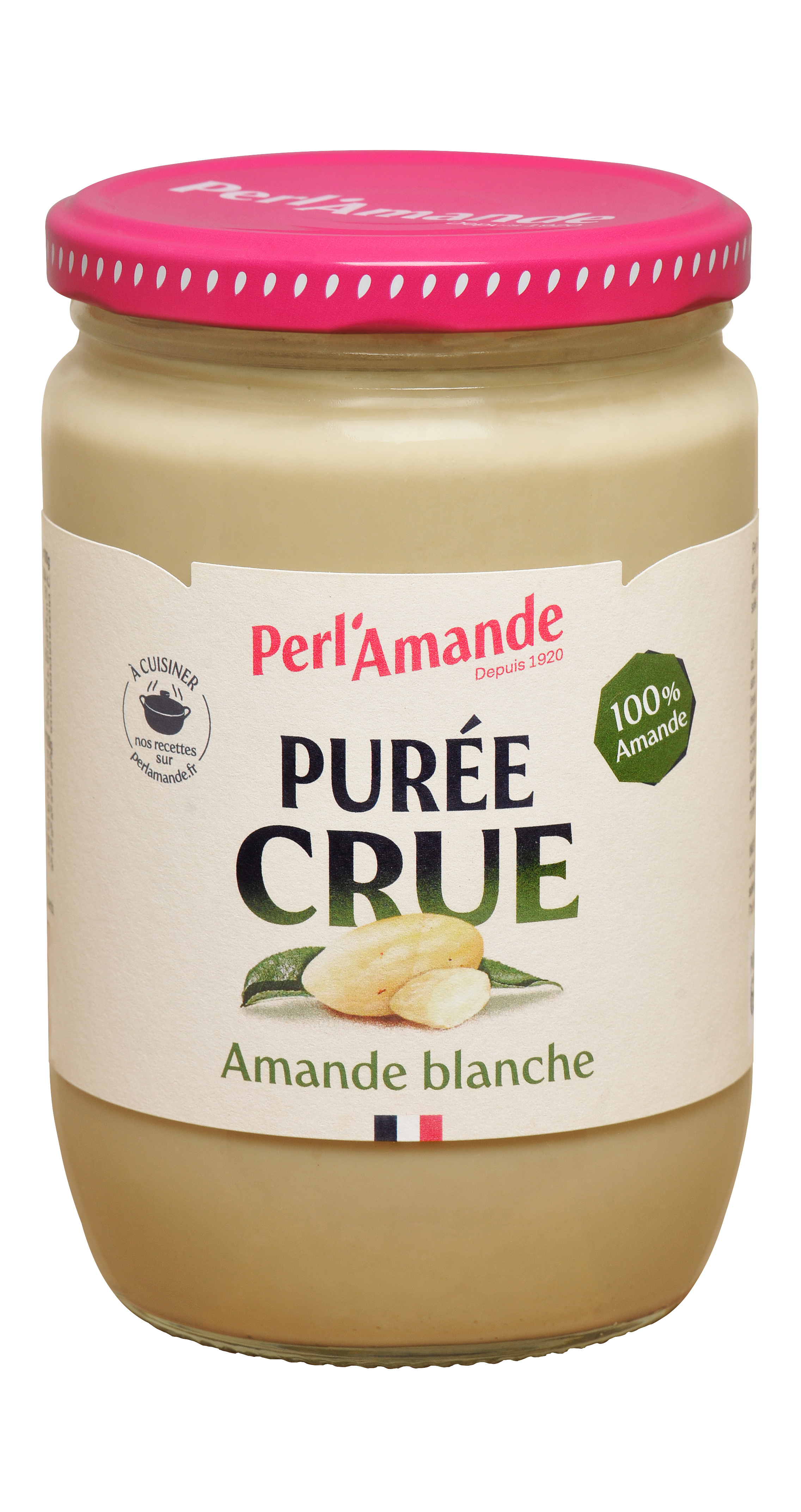 Perl'amande Amandelpuree wit glutenvrij bio & raw 630g
